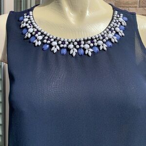 Ann Taylor navy sleeveless top